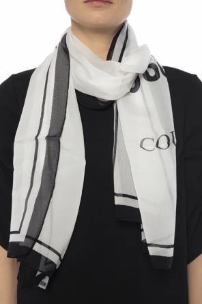 Silk scarf with logo, zdjęcie 2 Silk scarf with logo od Moschino